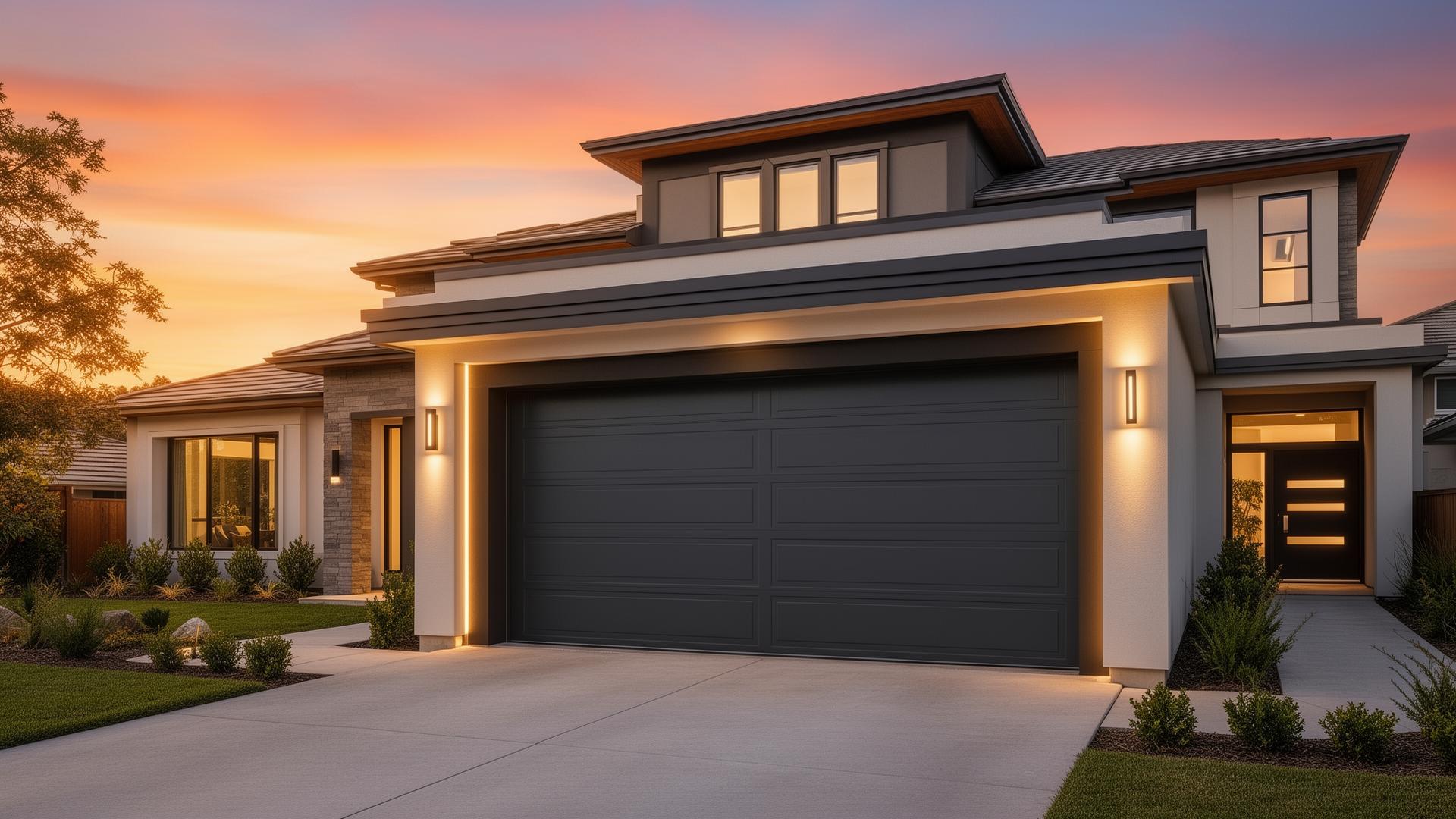 Modern garage door installation